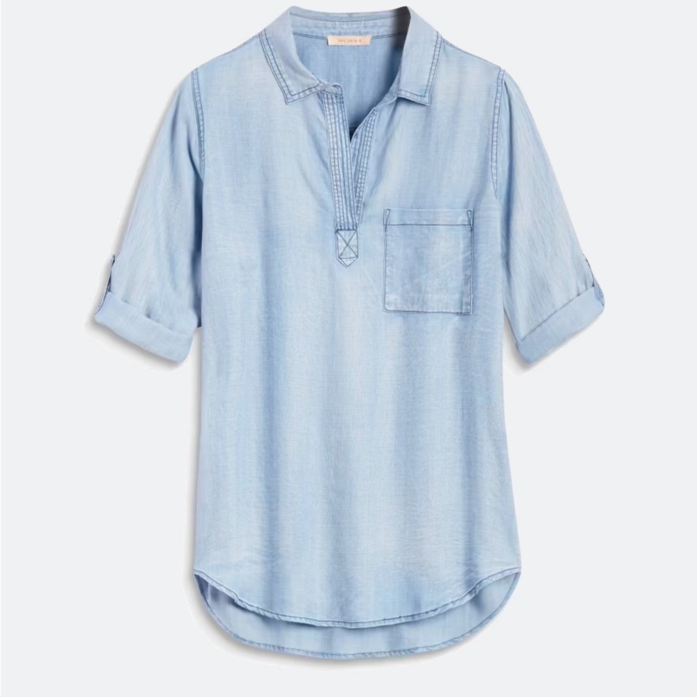 Skies Are Blue Light Blue Women’s Top - Picture 9 of 9